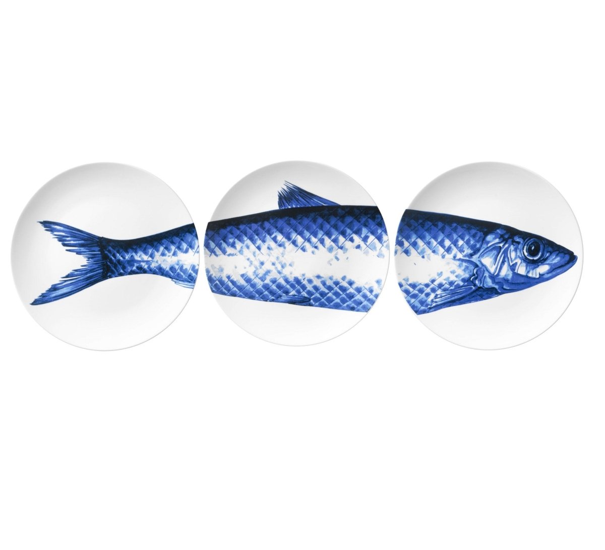 Wandteller Fisch Heinen Delfts Blauw